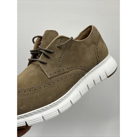 Trask Shoes Men\'s 9M Wingtip Oxfords TAN Suede Leather Shoes 30-2026 main image 7